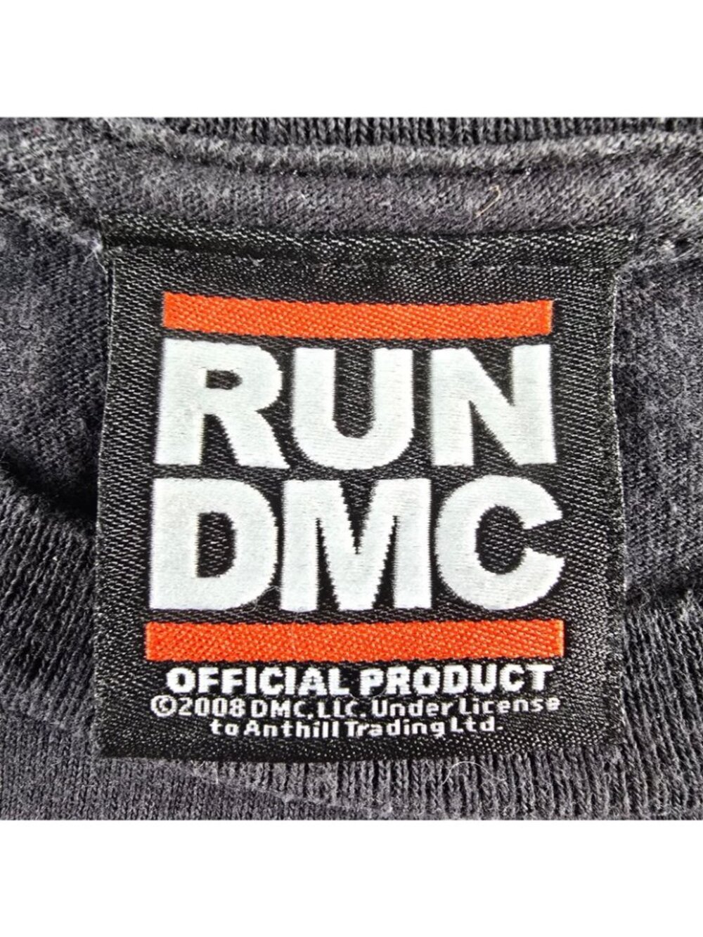 Late 2000s Run DMC King of Rock Officially Licensed Black Band T-Shirt (S) - Picture 4 of 12